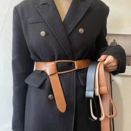 Fashion Knot Tie Waistband Black PU Leather Women Wide Belt For Coat Dress Decorative Girdles Strap Without Holes Female Belts