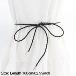 Slim PU Long Waist Belts Knotted Women's Belt Solid Color Thin Waist Chain Dresses String Waistband Vintage Female Clothes Belts