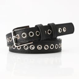 New Fashion Women Canvas Belts Hollow Out Air Hole Waistband Long Personality Casual Metal Ring Wild Belt Ceinture Femme Present