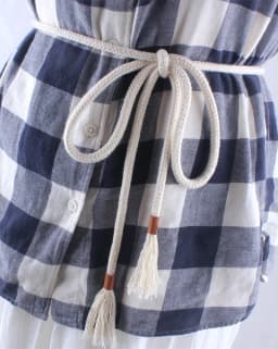 Fashion Women Braided Belts Rope for Dresses Tassel Waist Belt Female Twist Weaving Knot Belt Cotton String