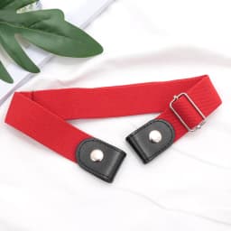 Adjustable Buckle-Free Belt for Women Girls Jeans Pants Dress No Buckle Stretch Elastic Waist Belt, No Bulge, No Hassle Belts