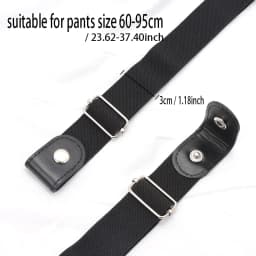 Adjustable Buckle-Free Belt for Women Girls Jeans Pants Dress No Buckle Stretch Elastic Waist Belt, No Bulge, No Hassle Belts