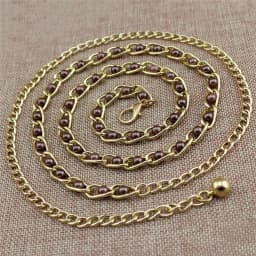 Women Fashion Imitation Pearl Waist Chain Female Olivet Thin Belts Women Waistband Strap Dress Accessories