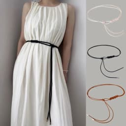 Fashion PU Leather Thin Belt Women's Knotted Waist Belt Dress Coat Shirt Decor Rope Waistband Simple Versatile Waist Rope Belt