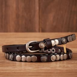 1CM Luxury Brand Female Belt Skirt Dress Rivet Belt Real Genuine Leather Punck Decoration Thin Strap Women Belts For Jeans