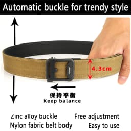 TUSHI New Hard Gun Belt for Men and Women Alloy Automatic Buckle Tactical Outdoor Molle Belt 1100D Nylon Military IPSC Belt Male