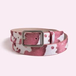 Newest 2.9cmX100cm Wide Woman Square Buckle Belt Dairy Cattle Striped Print Ladies Dress Belt Clothing Accessories Decoration