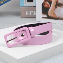 Women Belt Fashion Show Candy Color Thin Casual Versatile Female Students Youth Trouser Around Wide 2cm Red Yellow Blue Black