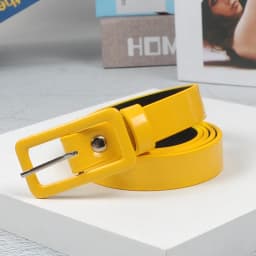 Women Belt Fashion Show Candy Color Thin Casual Versatile Female Students Youth Trouser Around Wide 2cm Red Yellow Blue Black