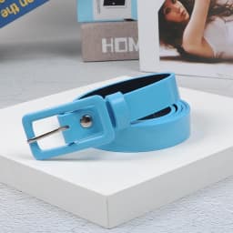 Women Belt Fashion Show Candy Color Thin Casual Versatile Female Students Youth Trouser Around Wide 2cm Red Yellow Blue Black