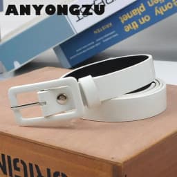 Women Belt Fashion Show Candy Color Thin Casual Versatile Female Students Youth Trouser Around Wide 2cm Red Yellow Blue Black