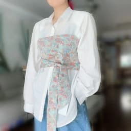 Japanese Style Lace-Up Brocade Corset Belt Jacquard Bustier Wrap for Kimono Shirt Layering Waist Cinching & Women's Accessories