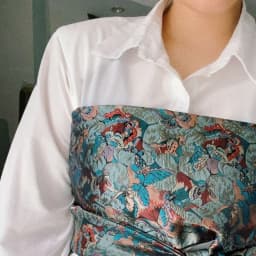 Japanese Style Lace-Up Brocade Corset Belt Jacquard Bustier Wrap for Kimono Shirt Layering Waist Cinching & Women's Accessories