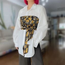 Japanese Style Lace-Up Brocade Corset Belt Jacquard Bustier Wrap for Kimono Shirt Layering Waist Cinching & Women's Accessories
