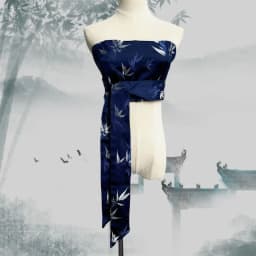 Japanese Style Lace-Up Brocade Corset Belt Jacquard Bustier Wrap for Kimono Shirt Layering Waist Cinching & Women's Accessories