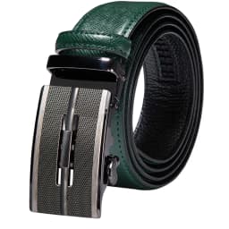 Hi-Tie Men's Orange Brown Belt for Jeans New Yellow Green Blue Leather Jeans Belts Fashion Cowboy Genuine Leather Belt Strap