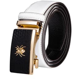 Hi-Tie Men's Orange Brown Belt for Jeans New Yellow Green Blue Leather Jeans Belts Fashion Cowboy Genuine Leather Belt Strap