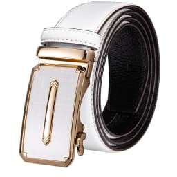 Hi-Tie Men's Orange Brown Belt for Jeans New Yellow Green Blue Leather Jeans Belts Fashion Cowboy Genuine Leather Belt Strap