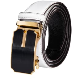 Hi-Tie Men's Orange Brown Belt for Jeans New Yellow Green Blue Leather Jeans Belts Fashion Cowboy Genuine Leather Belt Strap