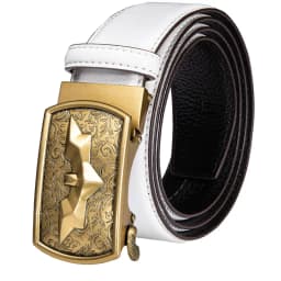 Hi-Tie Men's Orange Brown Belt for Jeans New Yellow Green Blue Leather Jeans Belts Fashion Cowboy Genuine Leather Belt Strap