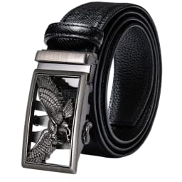 Hi-Tie Men's Orange Brown Belt for Jeans New Yellow Green Blue Leather Jeans Belts Fashion Cowboy Genuine Leather Belt Strap