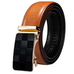 Hi-Tie Men's Orange Brown Belt for Jeans New Yellow Green Blue Leather Jeans Belts Fashion Cowboy Genuine Leather Belt Strap