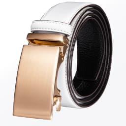 Hi-Tie Men's Orange Brown Belt for Jeans New Yellow Green Blue Leather Jeans Belts Fashion Cowboy Genuine Leather Belt Strap
