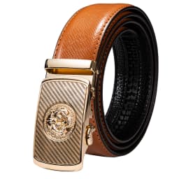 Hi-Tie Men's Orange Brown Belt for Jeans New Yellow Green Blue Leather Jeans Belts Fashion Cowboy Genuine Leather Belt Strap