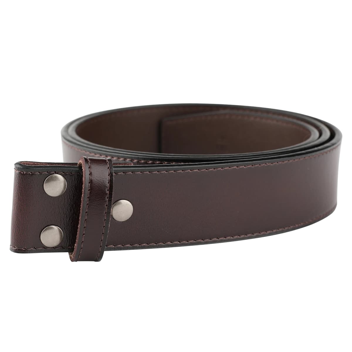 No Buckle Leather Belt Press Button Width 3.8cm DIY Decorative Accessories