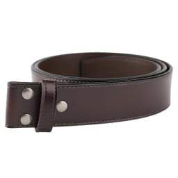 No Buckle Leather Belt Press Button Width 3.8cm DIY Decorative Accessories