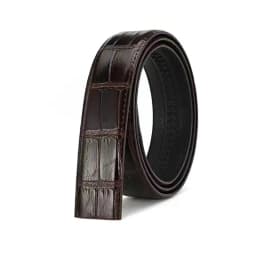 Fashion Men's Belt Without Buckle High-End Crocodile Pattern Business Belt for Male Men's Casual Accessories