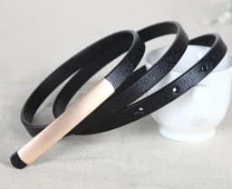 Women's Abrasive Gold Belts Buckle Metal Narrow Genuine Leather Black Belt for Women Waist Ceinture Femme Luxury Brand Designer