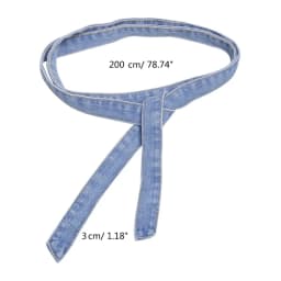 Trendy Self Tied Denims Waistband Adjustable Waist Belt for Women Pants Jeans Dresses Outercoat Windbreaker Accessories