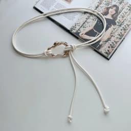 Leather Rope Knotted Thin Belt for Women Metal Buckle PU Skinny Waistbands Female Lady Dress Coat Decorative Straps Girdle