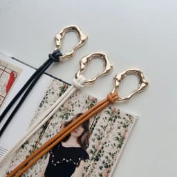 Leather Rope Knotted Thin Belt for Women Metal Buckle PU Skinny Waistbands Female Lady Dress Coat Decorative Straps Girdle