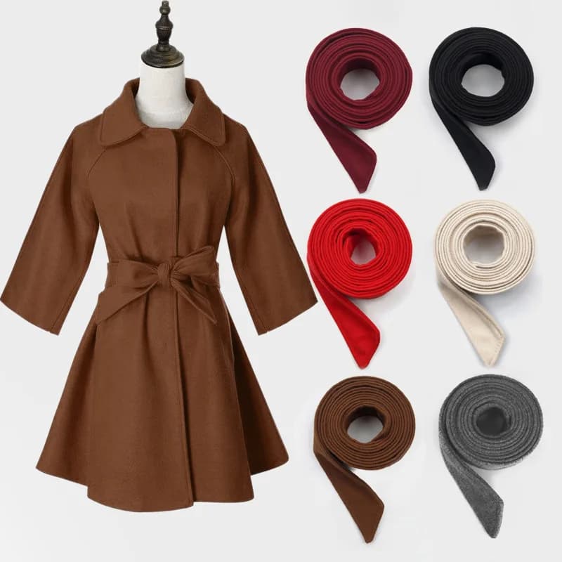 Ladies Belt Coat Coat Ladies Decorative Wide Belt with Double-sided Women Coat Belts Accessories Knotted Winter Dress Belt Gift
