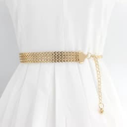 Elegant Round Metal Belt For Women Retro Gold Silver Carved Hollow Out Chain Long Belts Fashion Dress Decorative Lady Waistband