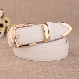 Alloy Buckle Women Belts PU Leather Wild Female Waist Belts Brown Black White Red Girls Pants Jeans Fashion Belt pasek damski