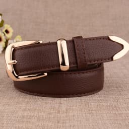 Alloy Buckle Women Belts PU Leather Wild Female Waist Belts Brown Black White Red Girls Pants Jeans Fashion Belt pasek damski