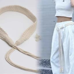 New Bohemian Woven Ethnic Belts For Women Lady Long Braided Cotton Rope Knotted Waistband Dress Shirt Decorative Straps Girdle