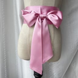 9.5x250cm Satin Ribbon Bow Wide Corset Waist Belt DIY Bowknot Silky Fabric Cummerbunds Decorative Waistband for Women Lady Girl