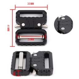 Tactical Waist Belt 1 Inch/25mm Wide Quick Release Buckle for Men and Women Adjustable Fit for 26-46 Inch Waist Jeans Belt