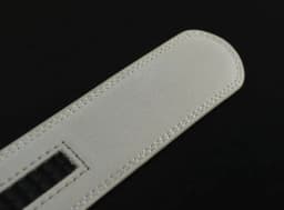 Cowhide Leather (ready Stock) Men's Leather Automatic Waist Band Strap White Belt Without Buckle