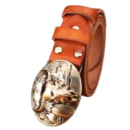 big buckle real leather belts for men mens belts luxury 100% genuine leather camel brown punk cowhide Chinese style high quality