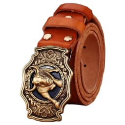 big buckle real leather belts for men mens belts luxury 100% genuine leather camel brown punk cowhide Chinese style high quality