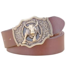 big buckle real leather belts for men mens belts luxury 100% genuine leather camel brown punk cowhide Chinese style high quality