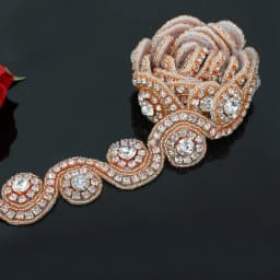 JLZXSY 1 Yard Gold Silver Rose Gold Rhinestone Applique Trim Iron on Hot Fix Crystal Embellishment Beaded Applique Accessories