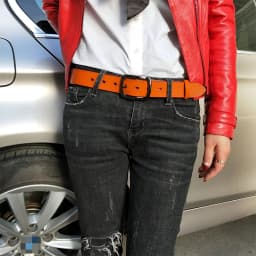 KOLBER 3.3cm Women's Leather Belt Natural Cowhide Trouser Belt for Female Metal Buckle Jeans Casual Red Belt Girdle Waistband