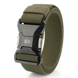 VATLTY New Men's Elastic Belt Metal Buckle Quick Release Soft Casual Belt Polyester Tactical Outdoor Stretch Belt Male Waistband