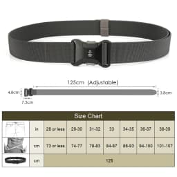 VATLTY New Men's Elastic Belt Metal Buckle Quick Release Soft Casual Belt Polyester Tactical Outdoor Stretch Belt Male Waistband